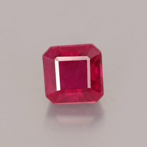 Rubino naturale rosso da 1,55 ct, taglio smeraldo, SI