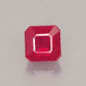 Rubino naturale rosso da 1,77 ct, taglio smeraldo, SI