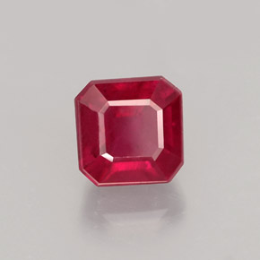 Rubino naturale rosso da 1,68 ct, taglio smeraldo, VS-SI