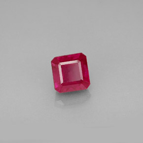 Rubino naturale rosso da 1,38 ct, taglio smeraldo, VS-SI