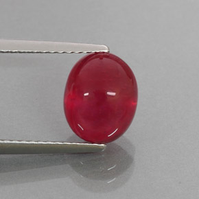 Rubino naturale rosso da 4,18 ct, trasparente, trasparente/traslucido