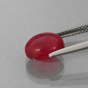 Rubino naturale rosso da 4,18 ct, trasparente, trasparente/traslucido