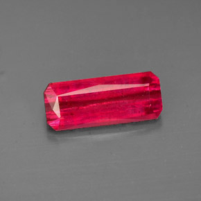 Rubino naturale rosso da 1,44 ct, taglio smeraldo, VS-SI