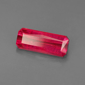 Rubino naturale rosso da 1,44 ct, taglio smeraldo, VS-SI