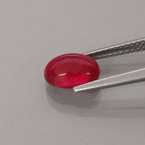 Rubino naturale rosso da 2,46 ct, trasparente, trasparente/traslucido