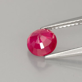 Rubino naturale rosso da 1,33 ct, taglio rotondo, VS-SI