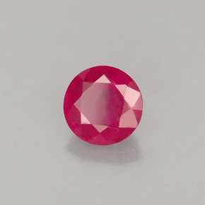 Rubino naturale rosso da 1,38 ct, taglio rotondo, VS-SI