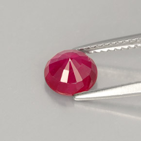 Rubino naturale rosso da 1,38 ct, taglio rotondo, VS-SI