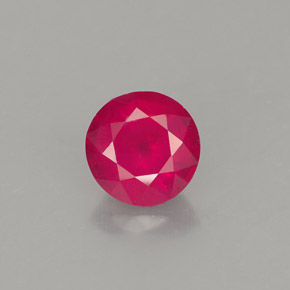 Rubino naturale rosso da 1,28 ct, taglio rotondo, VS-SI