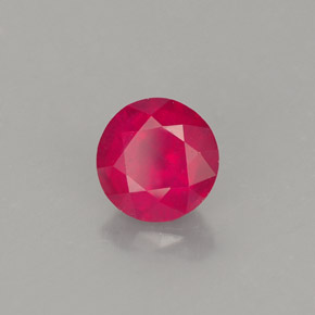 Rubino naturale rosso da 1,28 ct, taglio rotondo, VS-SI