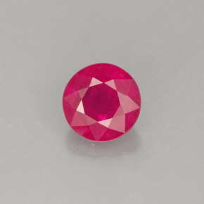 Rubino naturale rosso da 1,47 ct, taglio rotondo, VS-SI