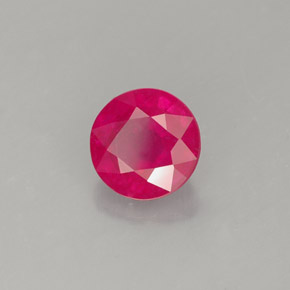 Rubino naturale rosso da 1,47 ct, taglio rotondo, VS-SI