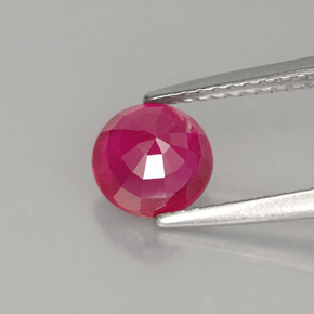 Rubino naturale rosso da 1,47 ct, taglio rotondo, VS-SI