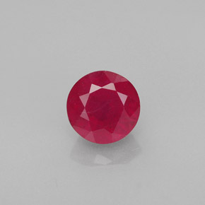 Rubino naturale rosso da 1,25 ct, taglio rotondo, VS-SI
