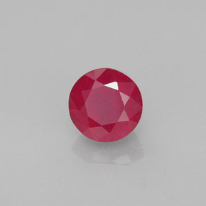 Rubino naturale rosso da 1,25 ct, taglio rotondo, VS-SI