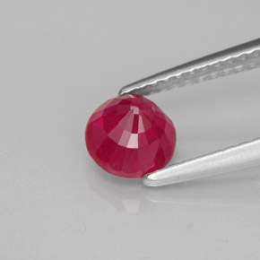 Rubino naturale rosso da 1,25 ct, taglio rotondo, VS-SI