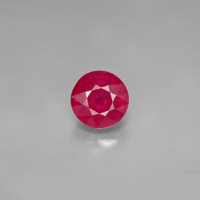 Rubino naturale rosso da 1,27 ct, taglio rotondo, SI