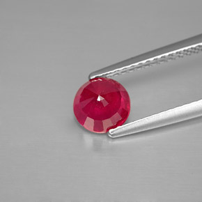 Rubino naturale rosso da 1,27 ct, taglio rotondo, SI