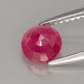 Rubino naturale rosso da 1,17 ct, taglio rotondo, SI