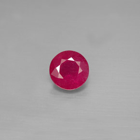 Rubino naturale rosso da 1,10 ct, taglio rotondo, SI