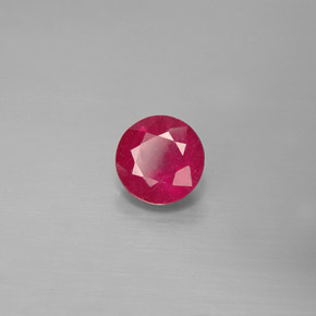 Rubino naturale rosso da 1,10 ct, taglio rotondo, SI