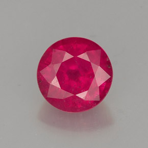 Rubino naturale rosso da 1,16 ct, taglio rotondo, SI