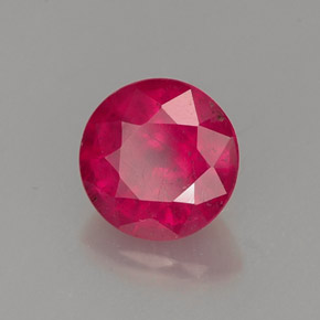 Rubino naturale rosso da 1,16 ct, taglio rotondo, SI