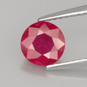 Rubino naturale rosso da 1,13 ct, taglio rotondo, SI