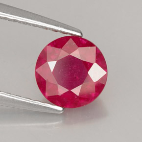 Rubino naturale rosso da 1,13 ct, taglio rotondo, SI