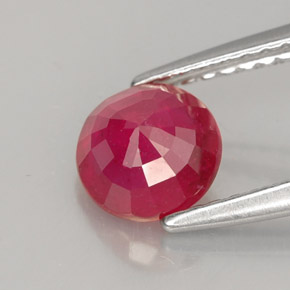 Rubino naturale rosso da 1,13 ct, taglio rotondo, SI