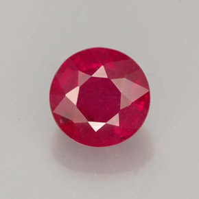 Rubino naturale rosso da 1,42 ct, taglio rotondo, SI