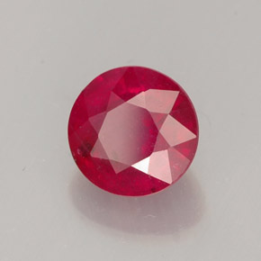 Rubino naturale rosso da 1,42 ct, taglio rotondo, SI