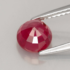 Rubino naturale rosso da 1,42 ct, taglio rotondo, SI