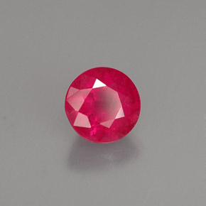 Rubino naturale rosso da 1,28 ct, taglio rotondo, SI