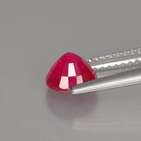 Rubino naturale rosso da 1,28 ct, taglio rotondo, SI