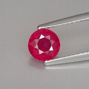 Rubino naturale rosso da 1,00 ct, taglio rotondo, SI