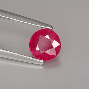 Rubino naturale rosso da 1,00 ct, taglio rotondo, SI