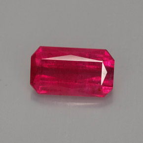Rubino naturale rosso da 1,52 ct, taglio smeraldo, VS-SI