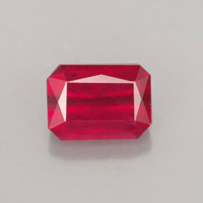 Rubino naturale rosso da 1,82 ct, taglio smeraldo, SI