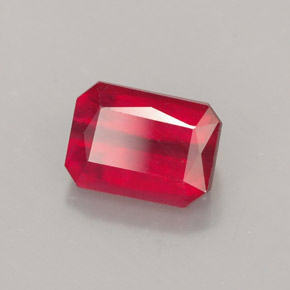 Rubino naturale rosso da 1,82 ct, taglio smeraldo, SI