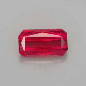 Rubino naturale rosso da 1,54 ct, taglio smeraldo, SI
