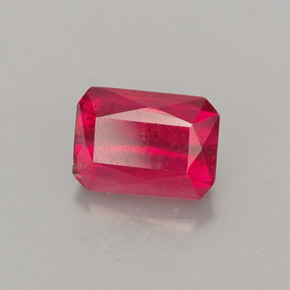 Rubino naturale rosso da 0,96 ct, taglio smeraldo, SI