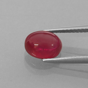 Rubino naturale rosso da 2,82 ct, trasparente, trasparente/traslucido
