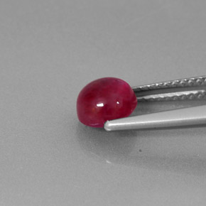 Rubino naturale rosso da 1,95 ct, trasparente, trasparente/traslucido