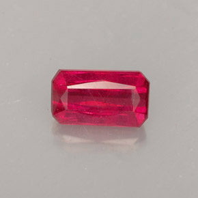 Rubino naturale rosso da 1,14 ct, taglio smeraldo, SI