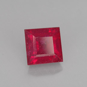 Rubino naturale rosso da 1,83 ct, quadrato, SI