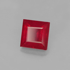 Rubino naturale rosso da 1,45 ct, quadrato, SI