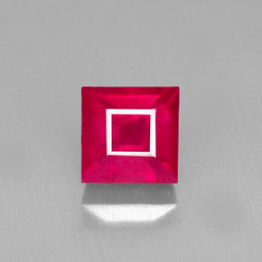Rubino naturale rosso da 2,03 ct, quadrato, SI