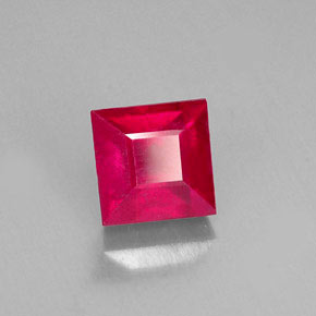 Rubino naturale rosso da 2,03 ct, quadrato, SI
