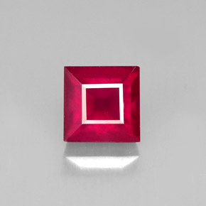 Rubino naturale rosso da 1,92 ct, quadrato, SI